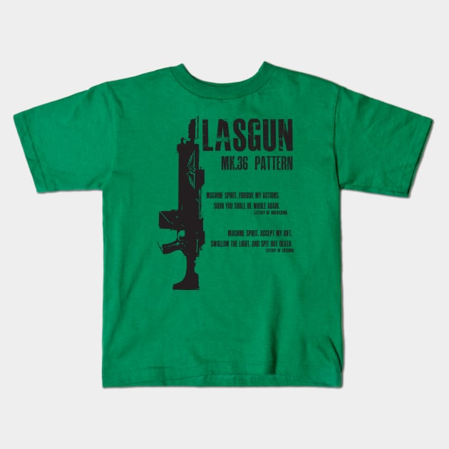 Lasgun Mk.36 Kantrael Pattern - ALTERNATE Kids T-Shirt by TheNerdcoreCabaret